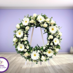 Corona Conmemorativa Circular con Gerberas y Rosas - Paz Espiritual