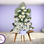 Arreglo Fúnebre Económico Vertical - Tributo Floral de Luz